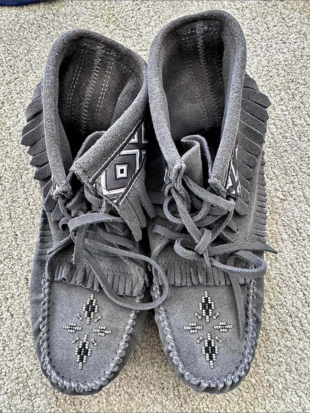 Manitobah Mukluks Harvester Lined Gray Moccasin Boots